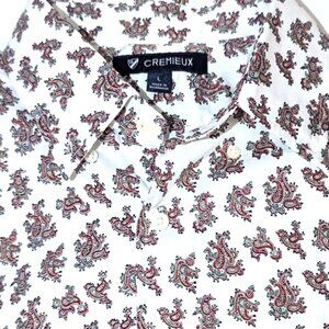 Cremieux Men’s | 100% Supima Cotton Long Sleeve Paisley Button Down | Large